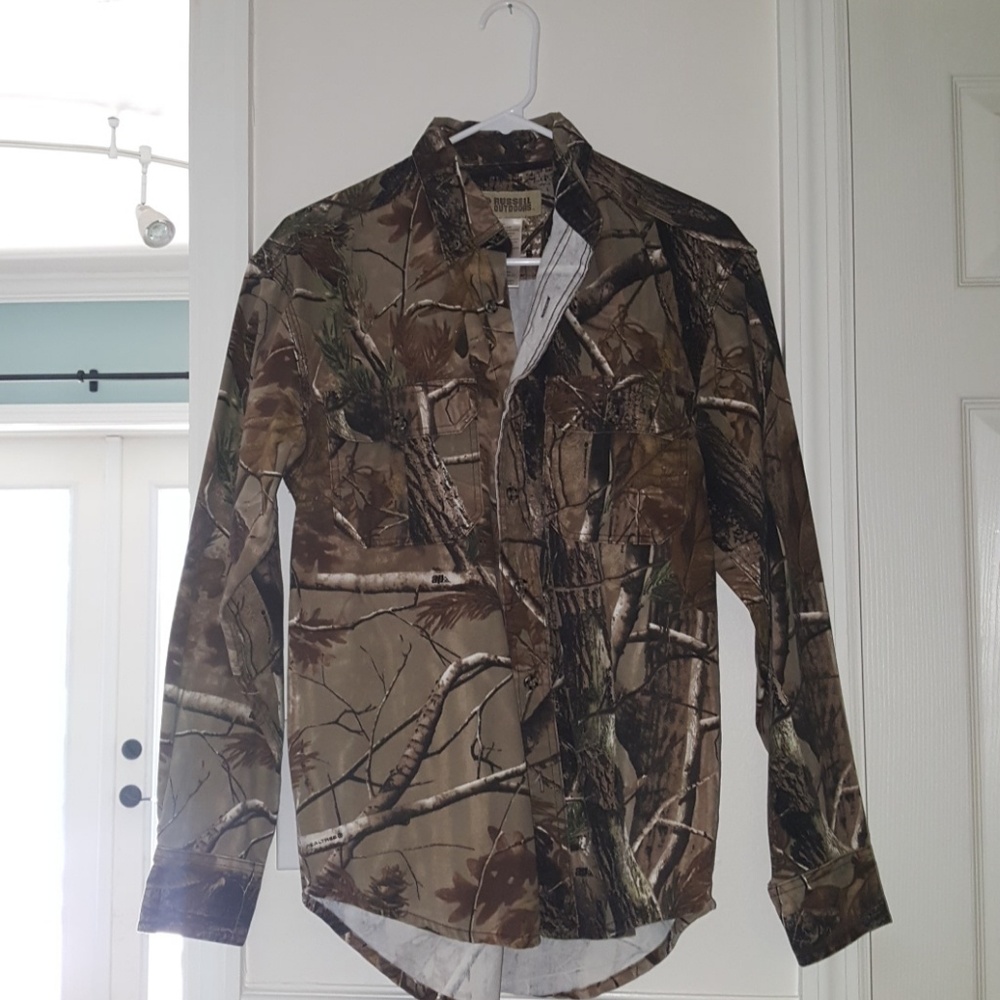 Camo button up